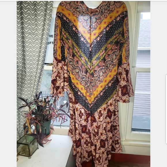 Umgee Boho Maxi Kimono Bell Sleeve - Picture 3 of 6
